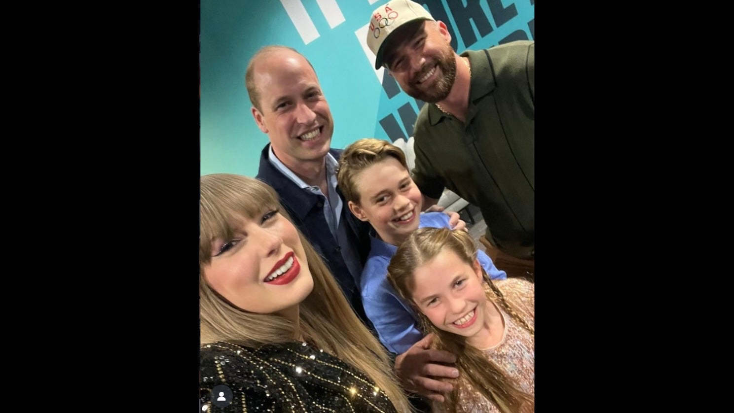 Taylor Swift and Travis Kelce with Prince William